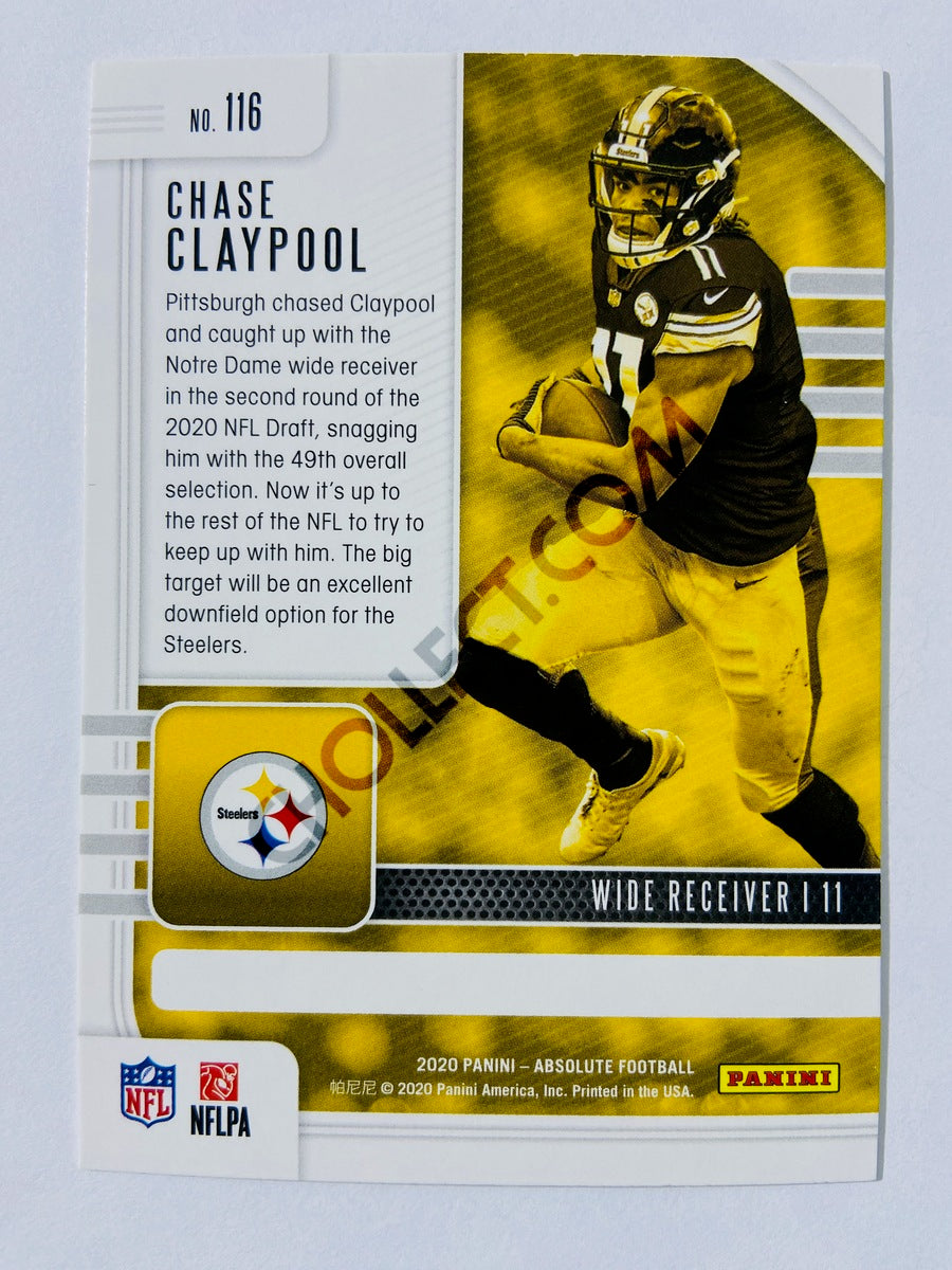 Chase Claypool - Pittsburgh Steelers 2020-21 Panini Absolute Football RC Rookie #116