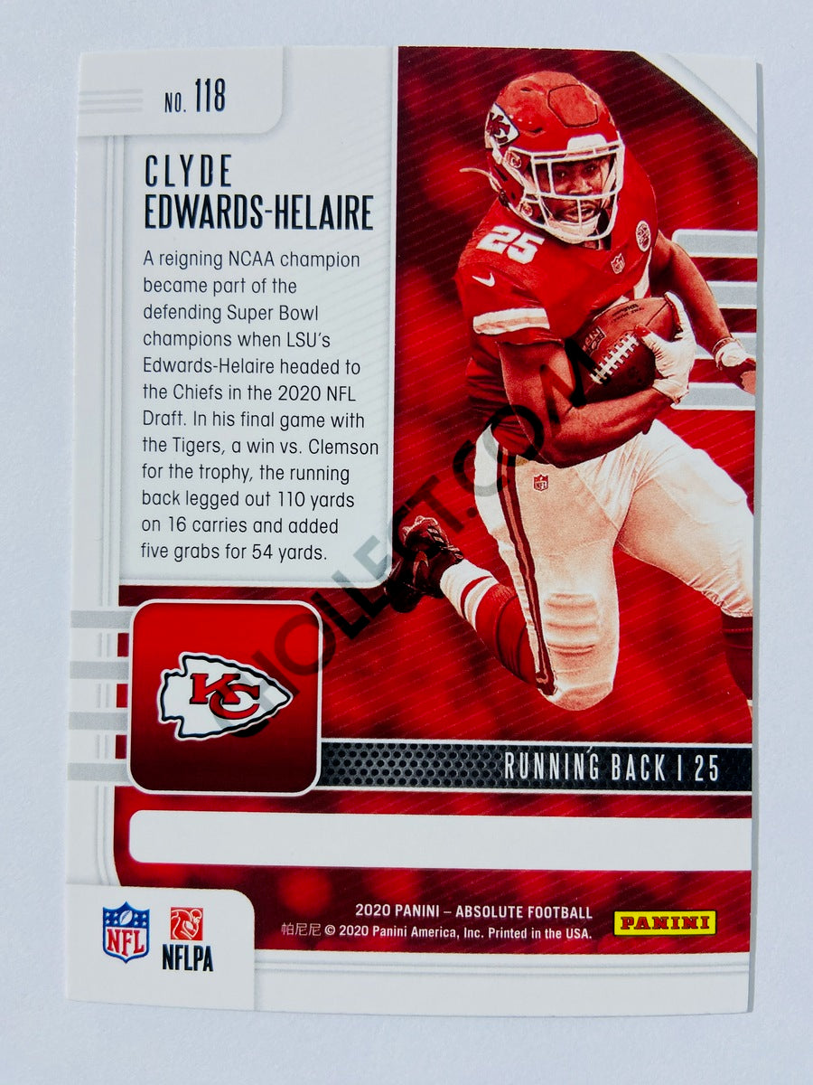 Clyde Edwards-Helaire - Kansas City Chiefs 2020-21 Panini Absolute Football RC Rookie #118