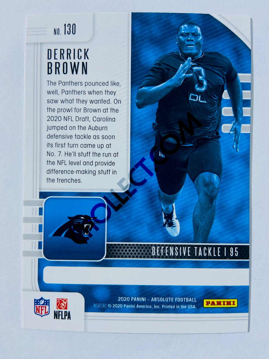 Derrick Brown - Carolina Panthers 2020-21 Panini Absolute Football RC Rookie #130