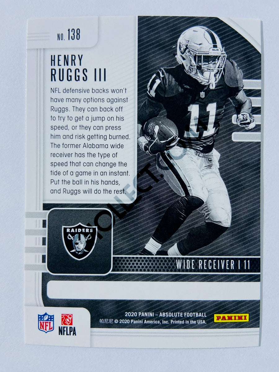 Henry Ruggs III - Las Vegas Raiders 2020-21 Panini Absolute Football RC Rookie #138