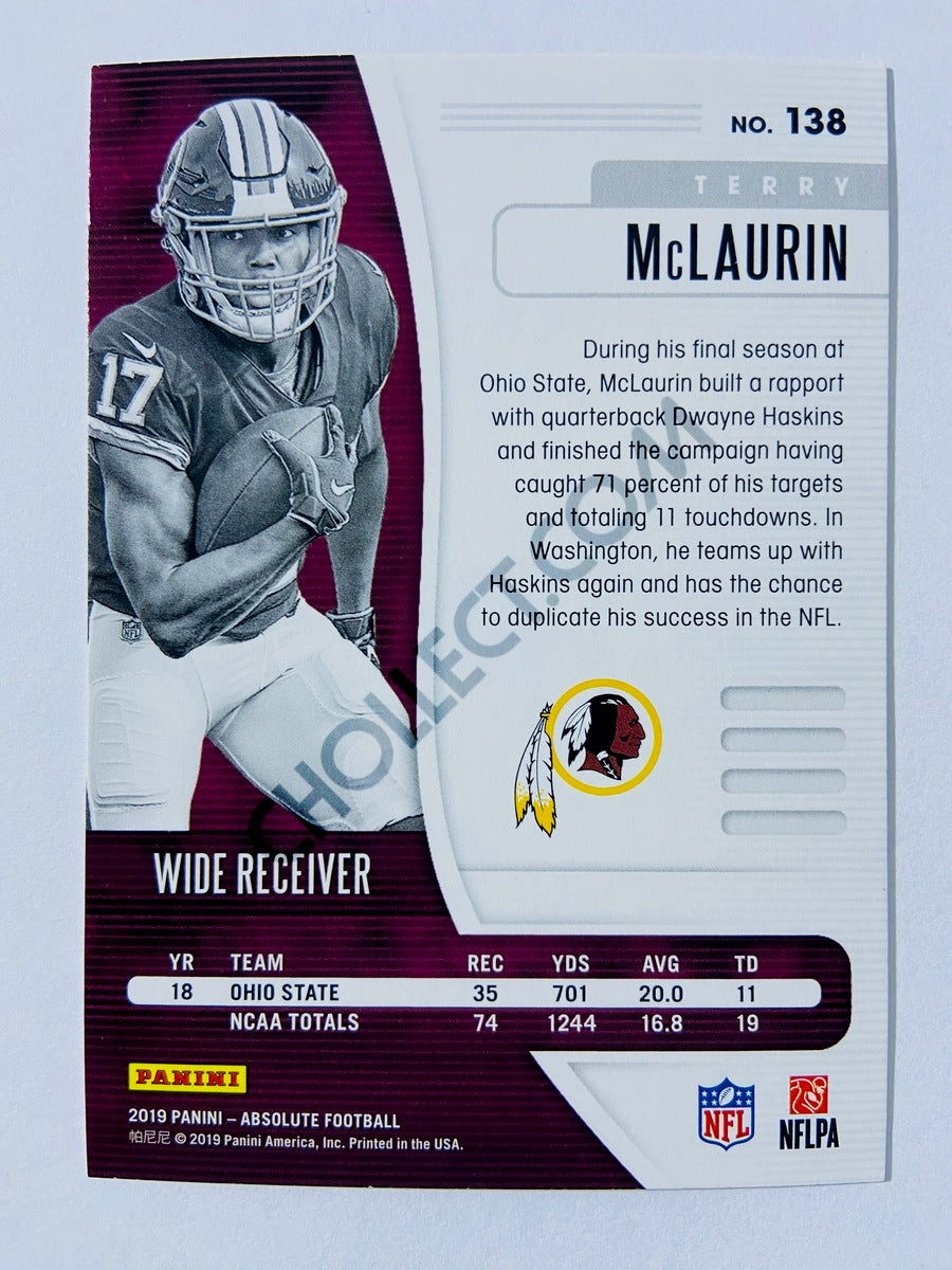 Terry McLaurin - Washington Redskins 2019-20 Panini Absolute RC Rookie #138