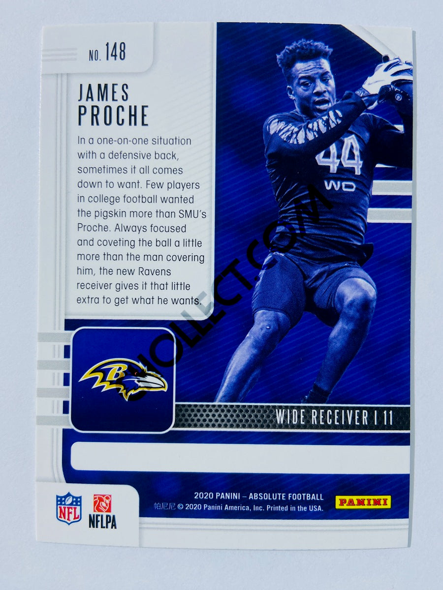 James Proche - Baltimore Ravens 2020-21 Panini Absolute Football RC Rookie #148