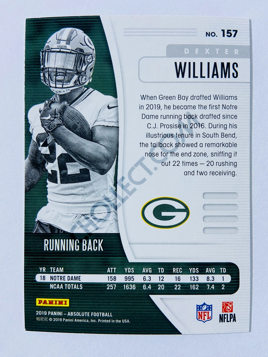 Dexter Williams - Green Bay Packers 2019-20 Panini Absolute RC Rookie #157