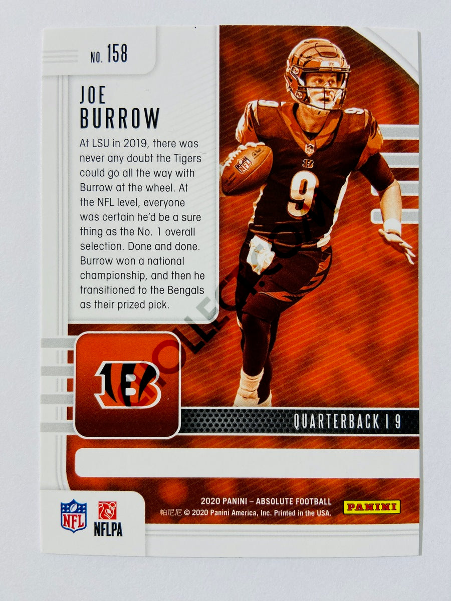 Joe Burrow - Cincinnati Bengals 2020-21 Panini Absolute Football RC Rookie #158