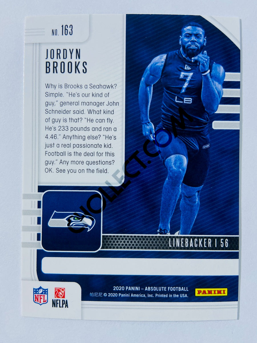 Jordyn Brooks - Seattle Seahawks 2020-21 Panini Absolute Football RC Rookie #163