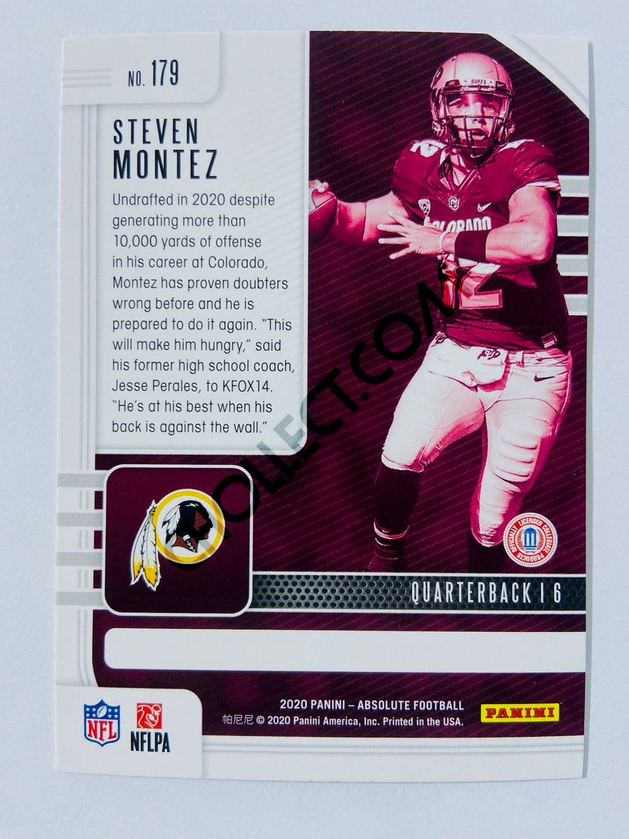 Steven Montez - Washington Redskins 2020-21 Panini Absolute Football RC Rookie #179