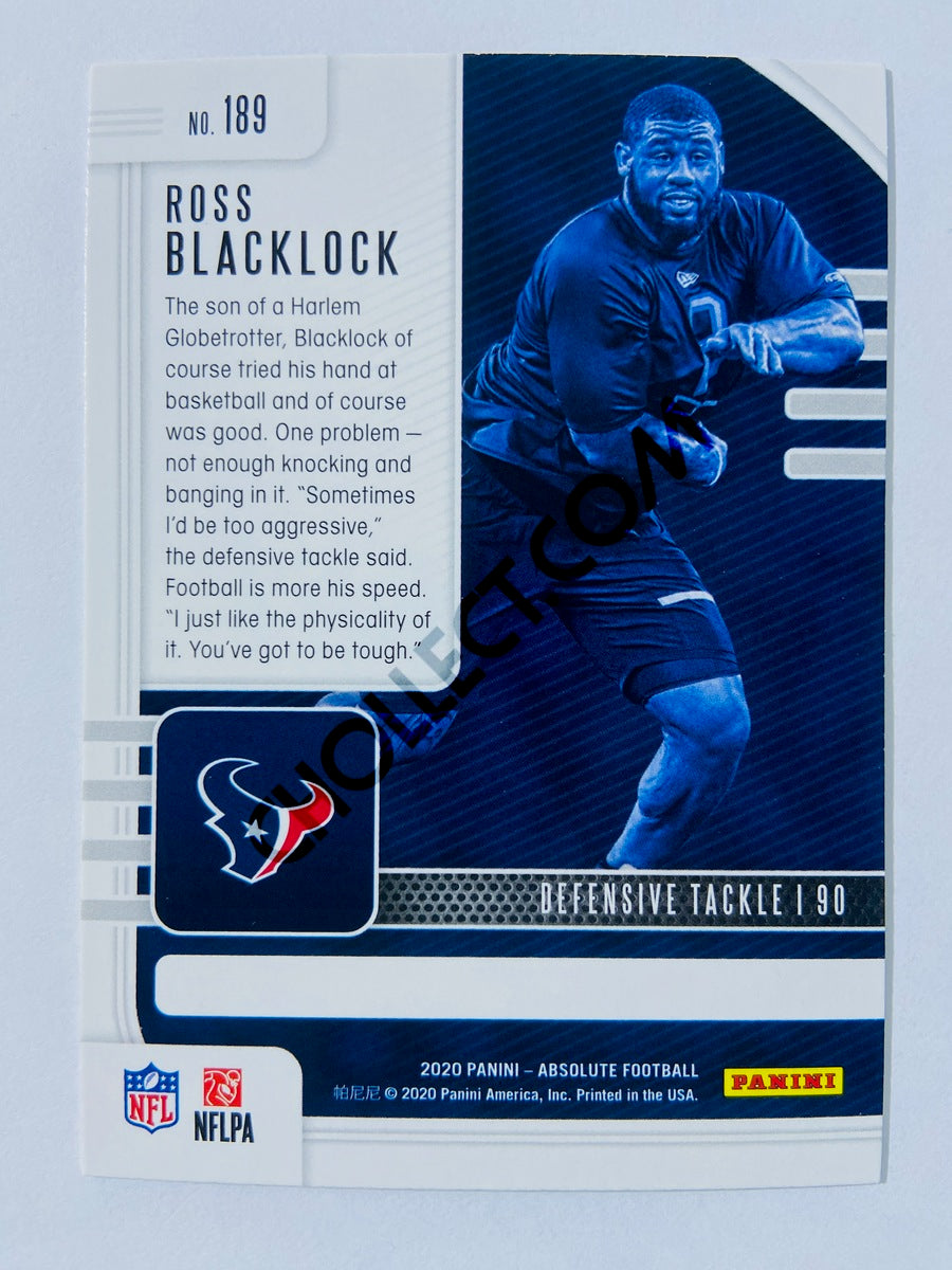 Ross Blacklock - Houston Texans 2020-21 Panini Absolute Football RC Rookie #189