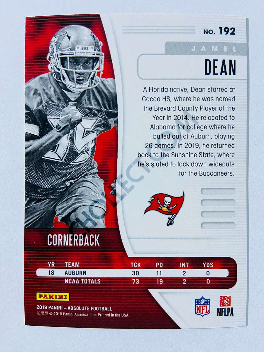 Jamel Dean - Tampa Bay Buccaneers 2019-20 Panini Absolute RC Rookie #192