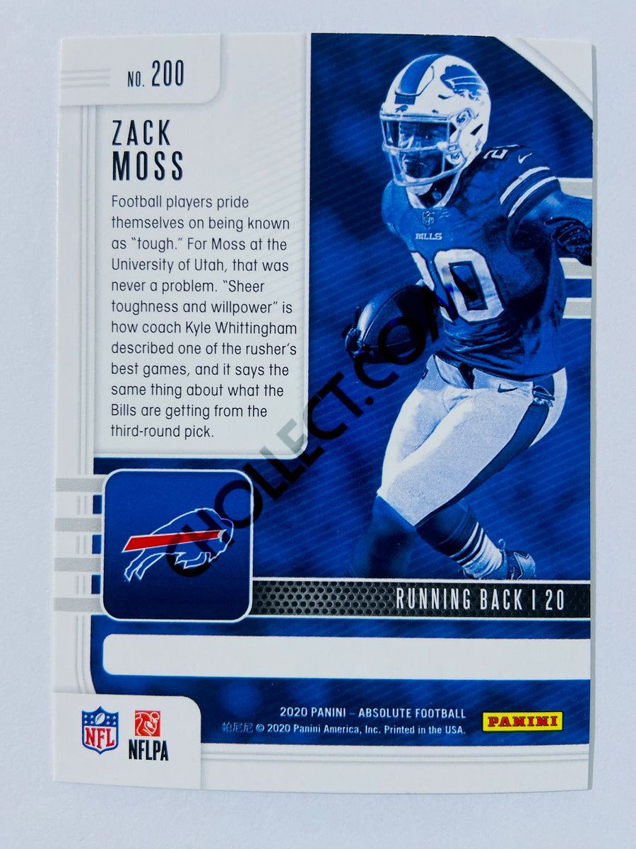 Zack Moss - Buffalo Bills 2020-21 Panini Absolute Football RC Rookie #200