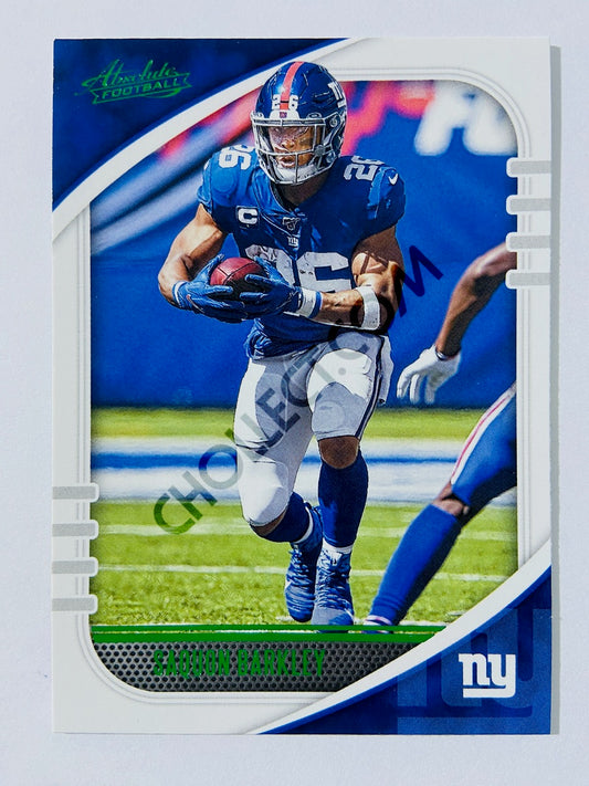 Saquon Barkley - New York Giants 2020-21 Panini Absolute Football Green Parallel #10