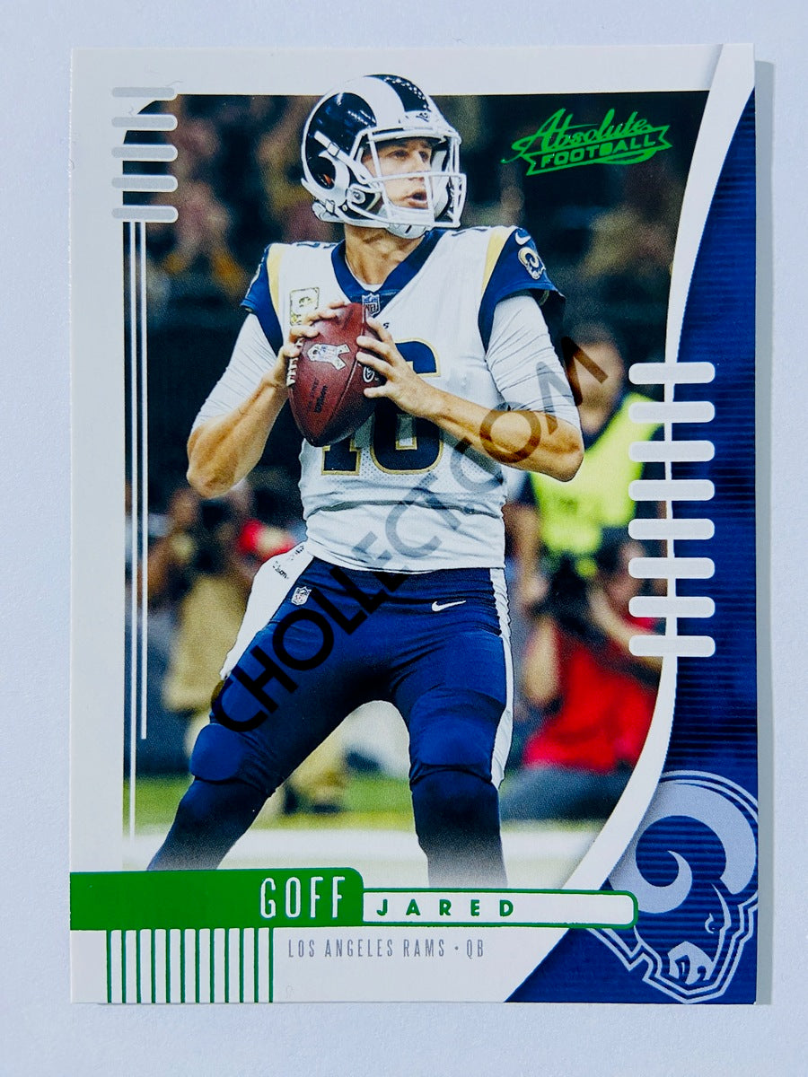 Jared Goff - Los Angeles Rams 2019-20 Panini Absolute Green Parallel #88