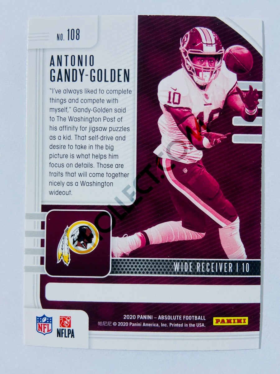 Antonio Gandy-Golden - Washington Redskins 2020-21 Panini Absolute Football Green Parallel RC Rookie #108