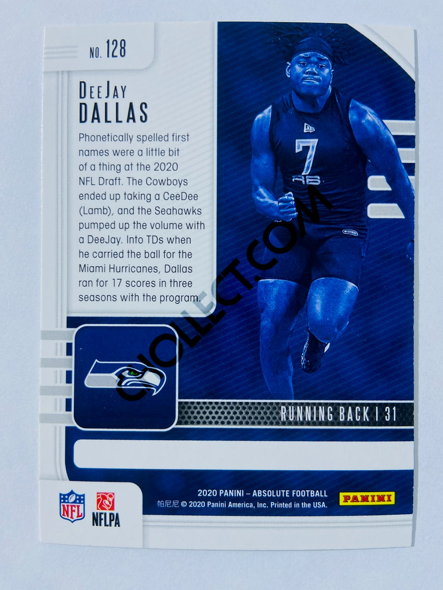 DeeJay Dallas - Seattle Seahawks 2020-21 Panini Absolute Football Green Parallel RC Rookie #128