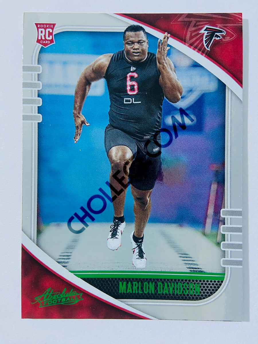 Marlon Davidson - Atlanta Falcons 2020-21 Panini Absolute Football Green Parallel RC Rookie #180