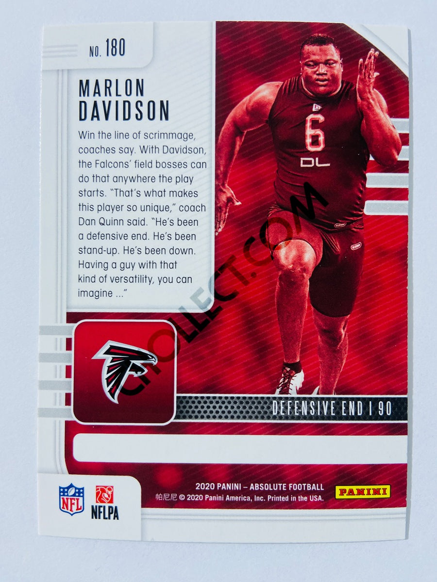 Marlon Davidson - Atlanta Falcons 2020-21 Panini Absolute Football Green Parallel RC Rookie #180
