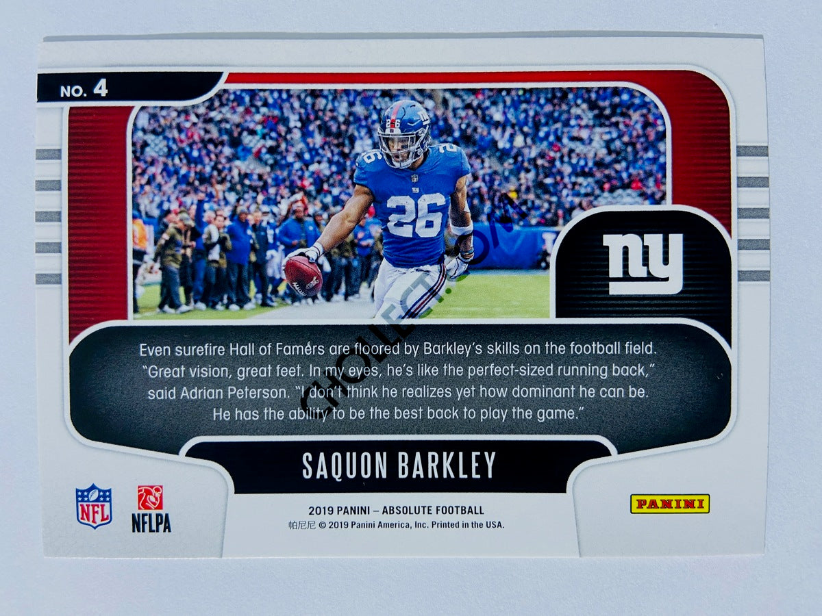 Saquon Barkley - New York Giants 2019-20 Panini Absolute Red Zone #4
