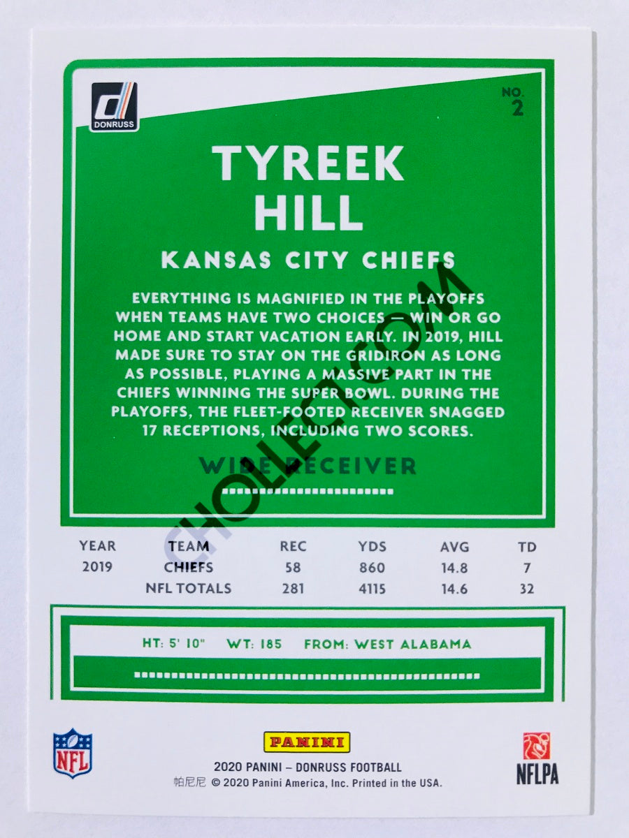 Tyreek Hill - Kansas City Chiefs 2020 Panini Donruss #2