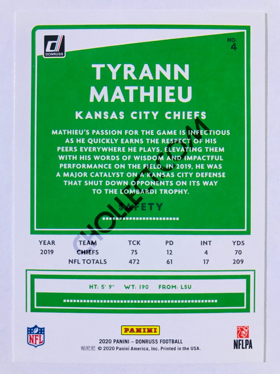 Tyrann Mathieu - Kansas City Chiefs 2020 Panini Donruss #4