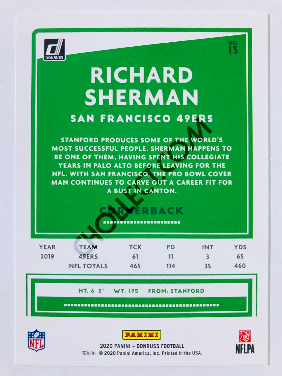 Richard Sherman - San Francisco 49ers 2020 Panini Donruss #13