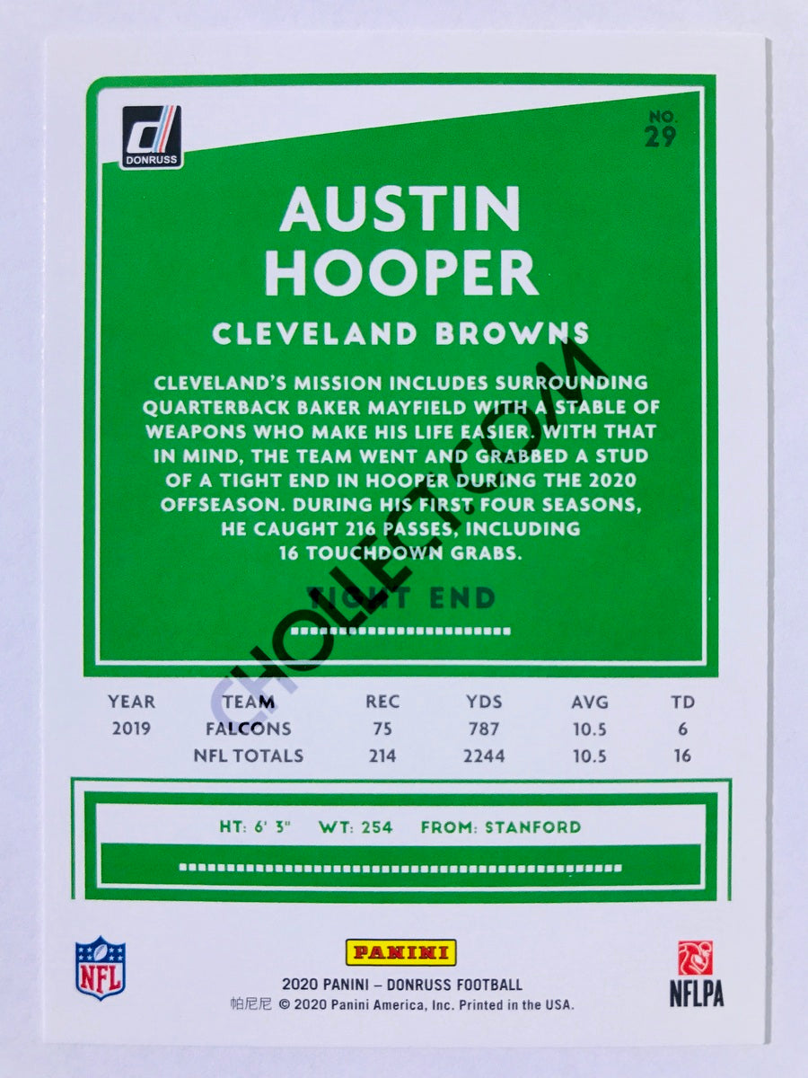 Austin Hooper - Cleveland Browns 2020 Panini Donruss #29