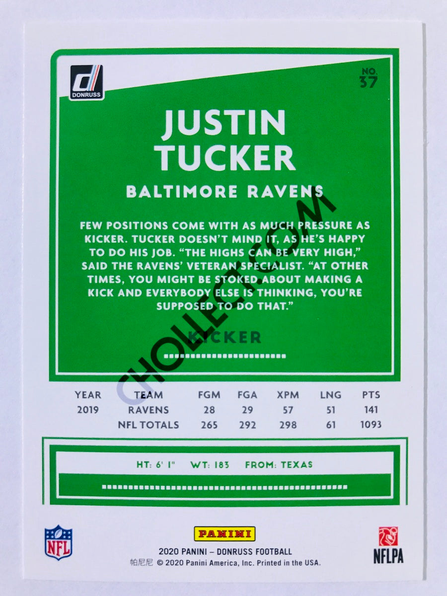 Justin Tucker - Baltimore Ravens 2020 Panini Donruss #37