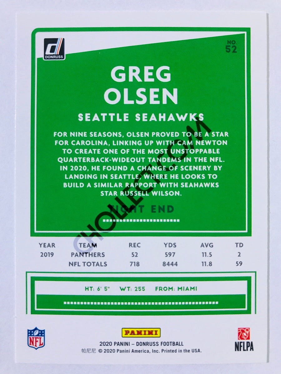 Greg Olsen - Seattle Seahawks 2020 Panini Donruss #52