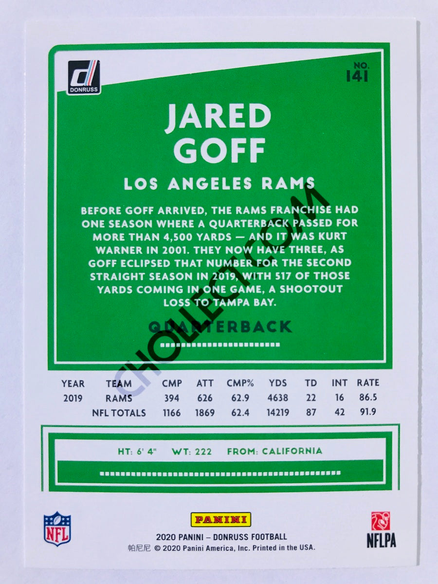 Jared Goff - Los Angeles Rams 2020 Panini Donruss #141