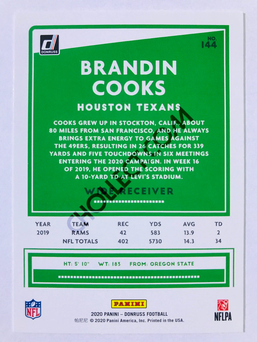 Brandin Cooks - Houston Texans 2020 Panini Donruss #144