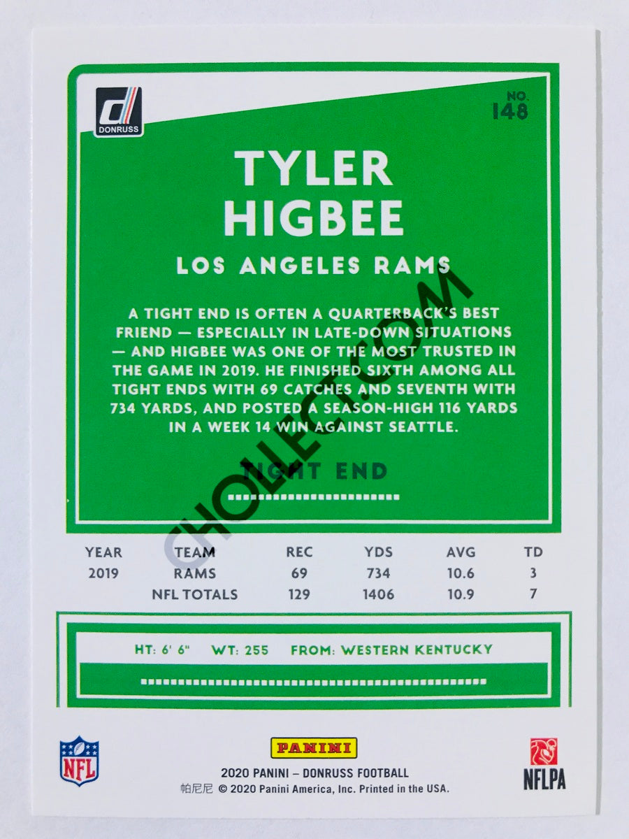 Tyler Higbee - Los Angeles Rams 2020 Panini Donruss #148