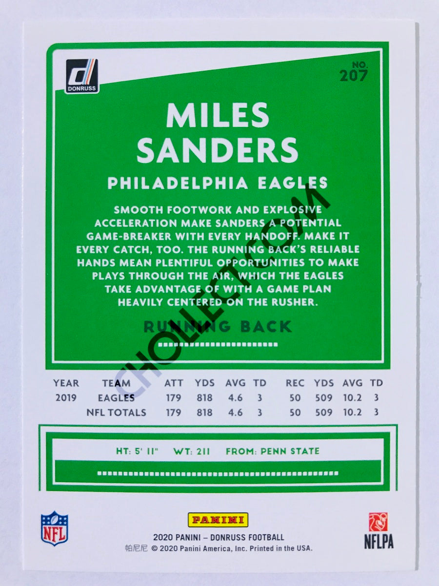 Miles Sanders - Philadelphia Eagles 2020 Panini Donruss #207