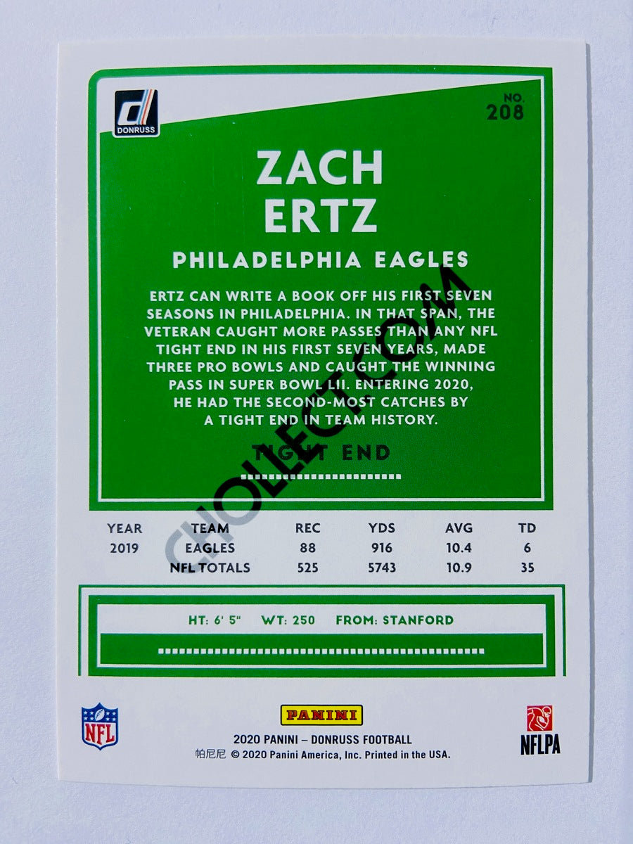 Zach Ertz - Philadelphia Eagles 2020 Panini Donruss #208