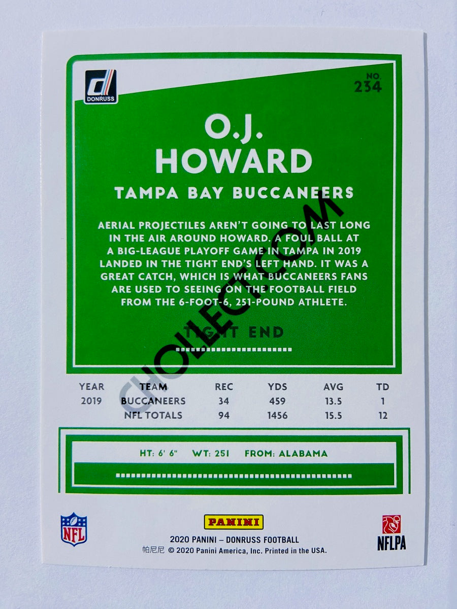 O.J. Howard - Tampa Bay Buccaneers 2020 Panini Donruss #234