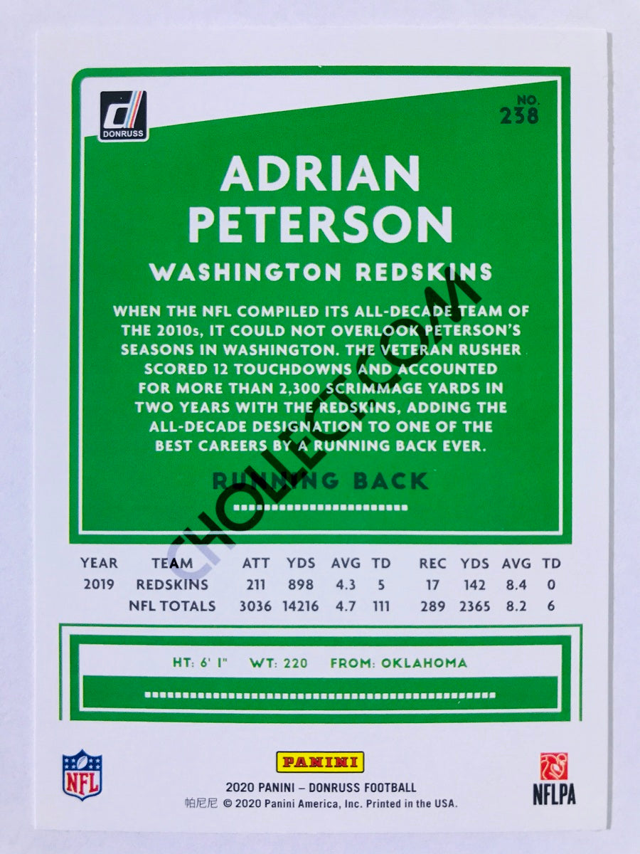 Adrian Peterson - Washington Redskins 2020 Panini Donruss #238