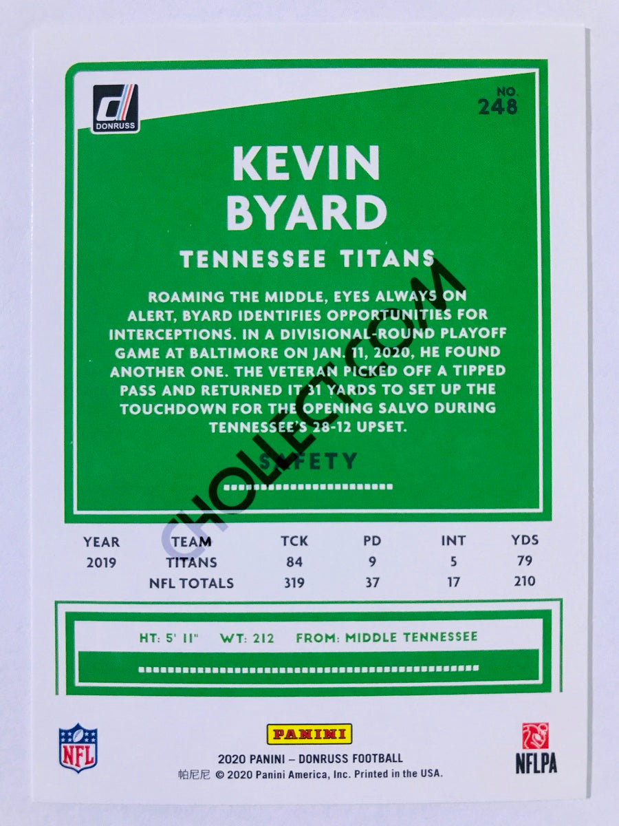 Kevin Byard - Tennessee Titans 2020 Panini Donruss #248