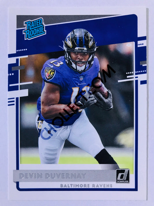 Devin Duvernay - Baltimore Ravens 2020 Panini Donruss Rated Rookie #329