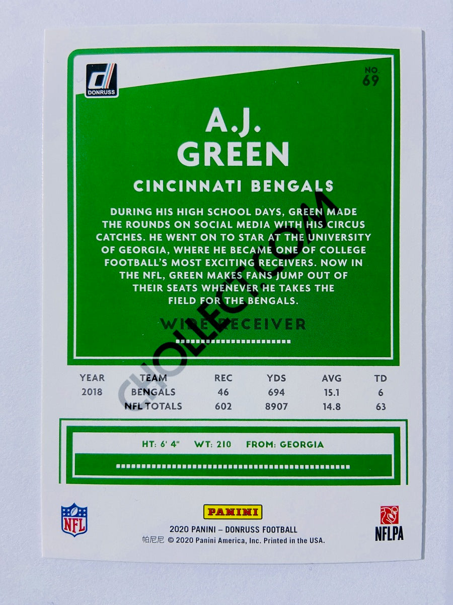 A.J. Green - Cincinnati Bengals 2020 Panini Donruss Press Proof #69