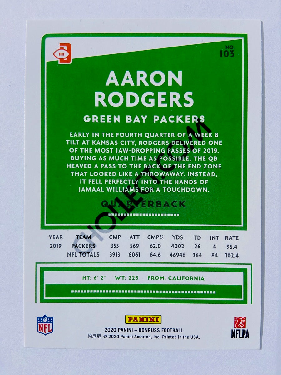 Aaron Rodgers - Green Bay Packers 2020 Panini Donruss Press Proof #103