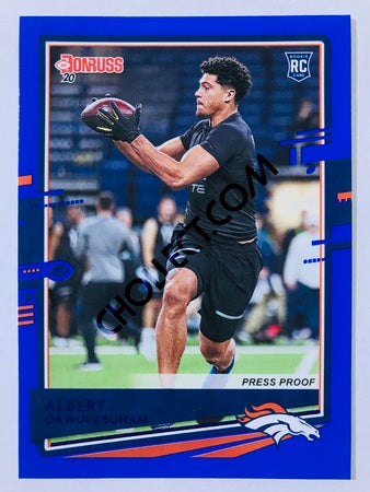 Albert Okwuegbunam - Denver Broncos 2020 Panini Donruss Press Proof RC Rookie #274