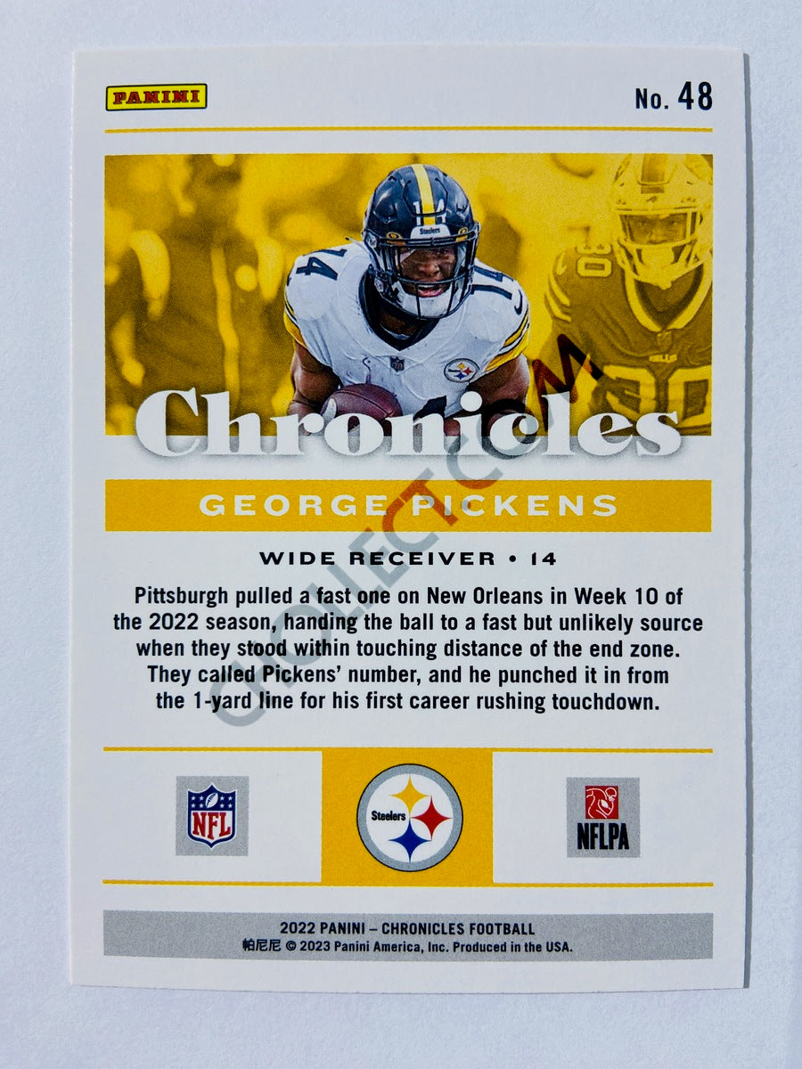 George Pickens - Pittsburgh Steelers 2022 Panini Chronicles RC Rookie #48