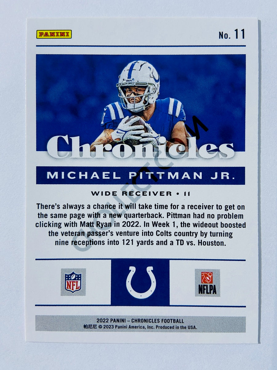 Michael Pittman Jr. - Indianapolis Colts 2022 Panini Chronicles Pink Parallel #11