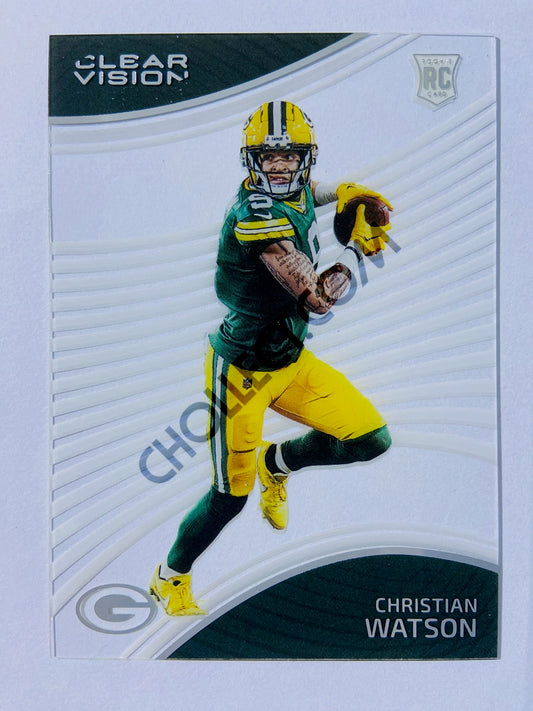 Christian Watson - Green Bay Packers 2022 Panini Chronicles Clear Vision RC Rookie #CVR-6