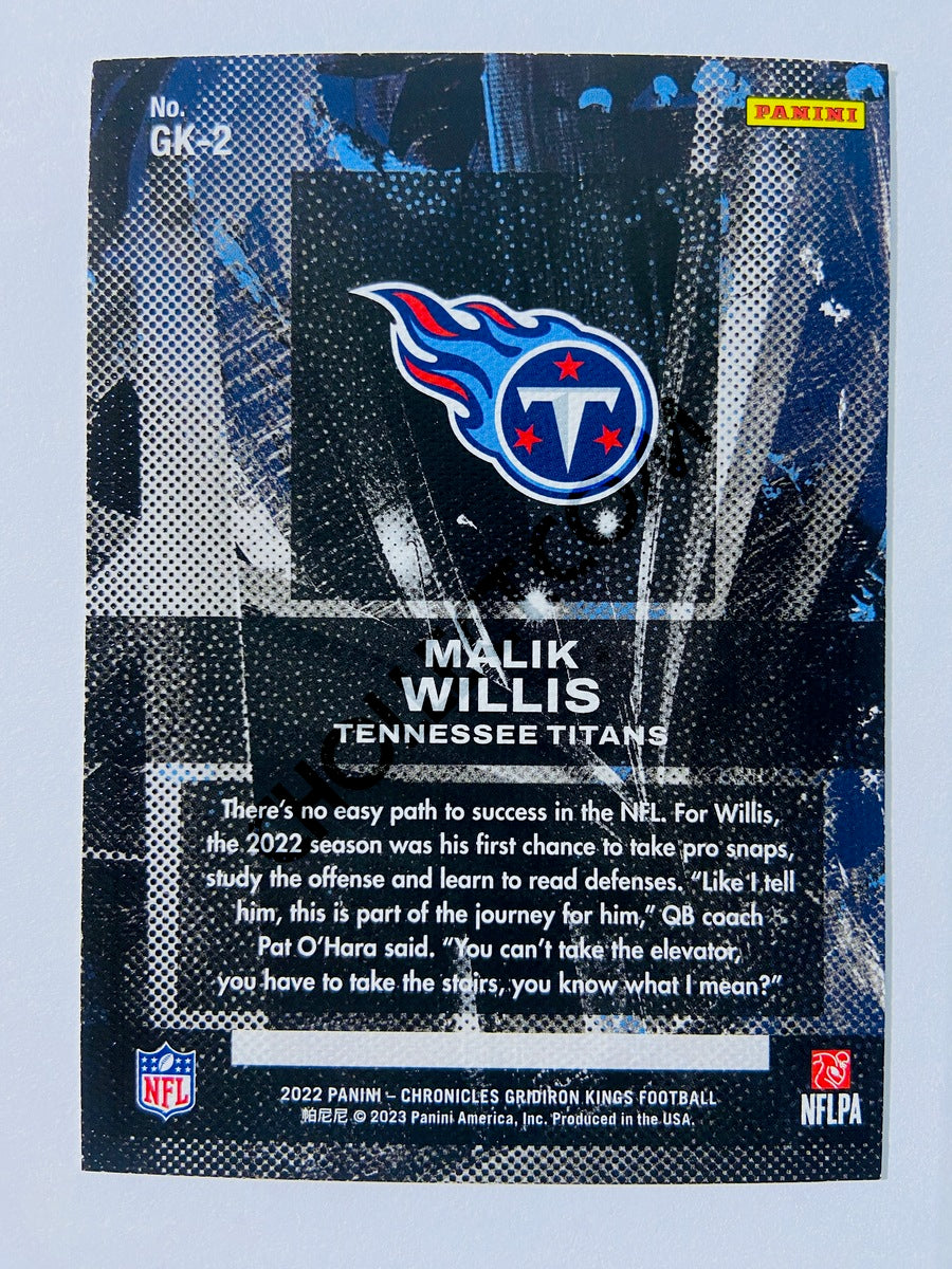 Malik Willis - Tennessee Titans 2022 Panini Chronicles Gridiron Kings RC Rookie #GK-2