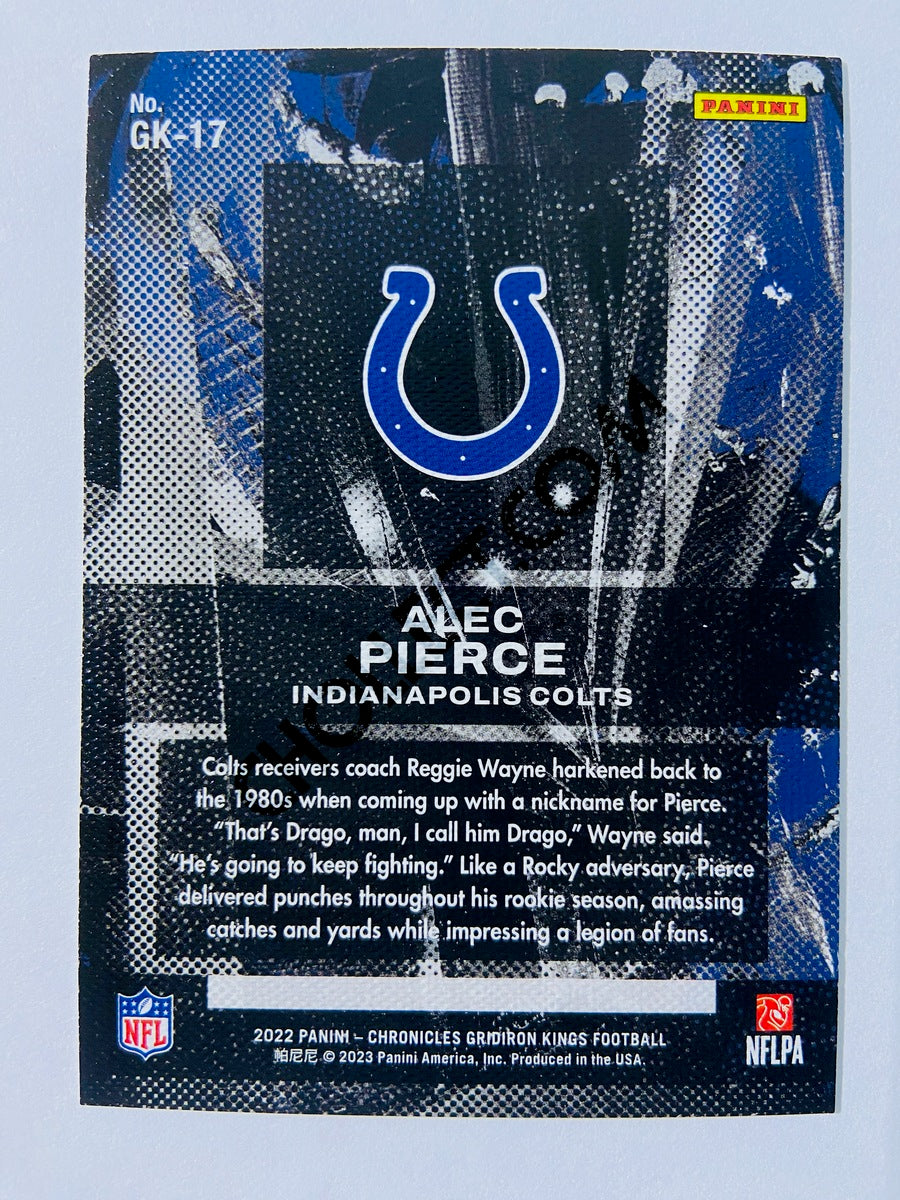 Alec Pierce - Indianapolis Colts 2022 Panini Chronicles Gridiron Kings Pink Parallel RC Rookie #GK-17