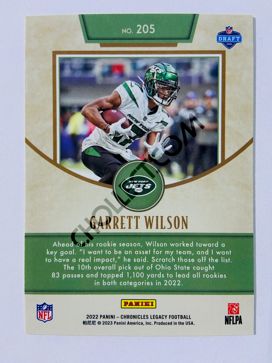 Garrett Wilson - New York Jets 2022 Panini Chronicles Legacy RC Rookie #205