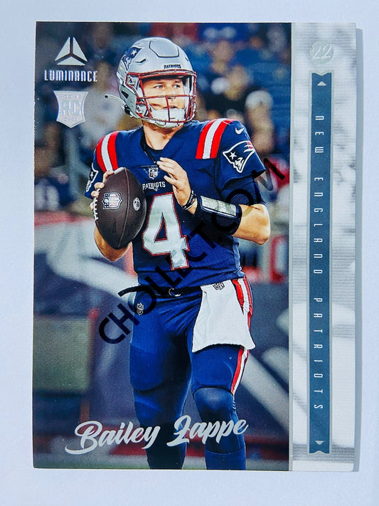 Bailey Zappe - New England Patriots 2022 Panini Chronicles Luminance Vertical RC Rookie #209
