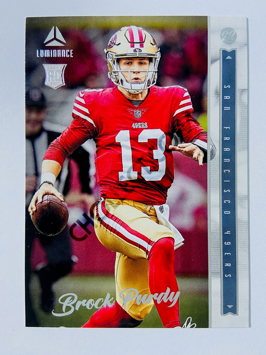 Brock Purdy - San Francisco 49ers 2022 Panini Chronicles Luminance Vertical RC Rookie #213