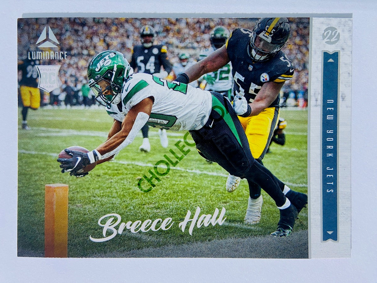 Breece Hall - New York Jets 2022 Panini Chronicles Luminance Horizontal RC Rookie #220