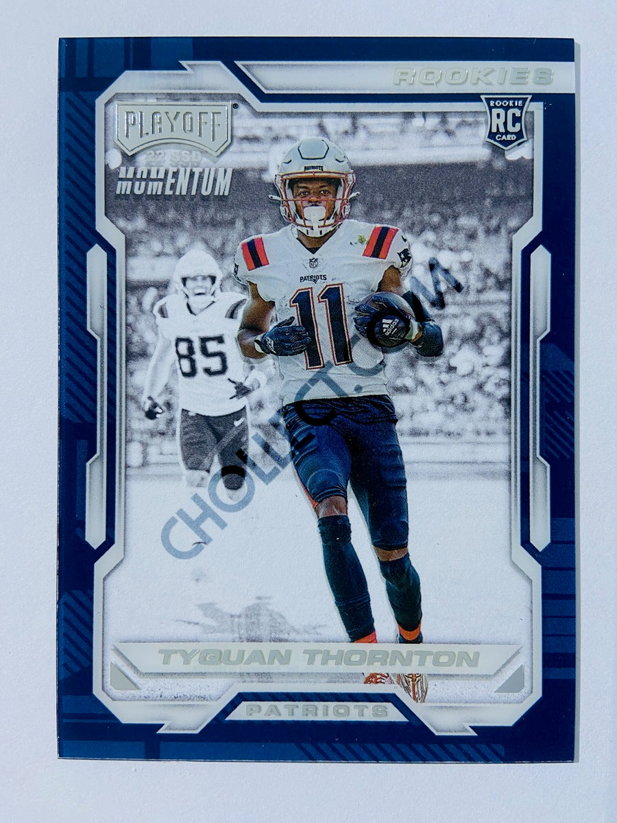 Tyquan Thornton - New England Patriots 2022 Panini Chronicles Playoff Momentum RC Rookie #PMR-20