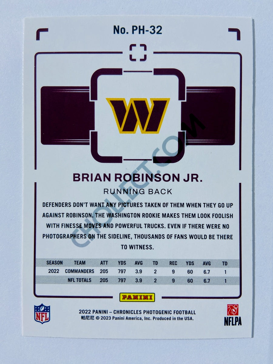 Brian Robinson Jr. - Washington Commanders 2022 Panini Chronicles Photogenic RC Rookie #PH-32