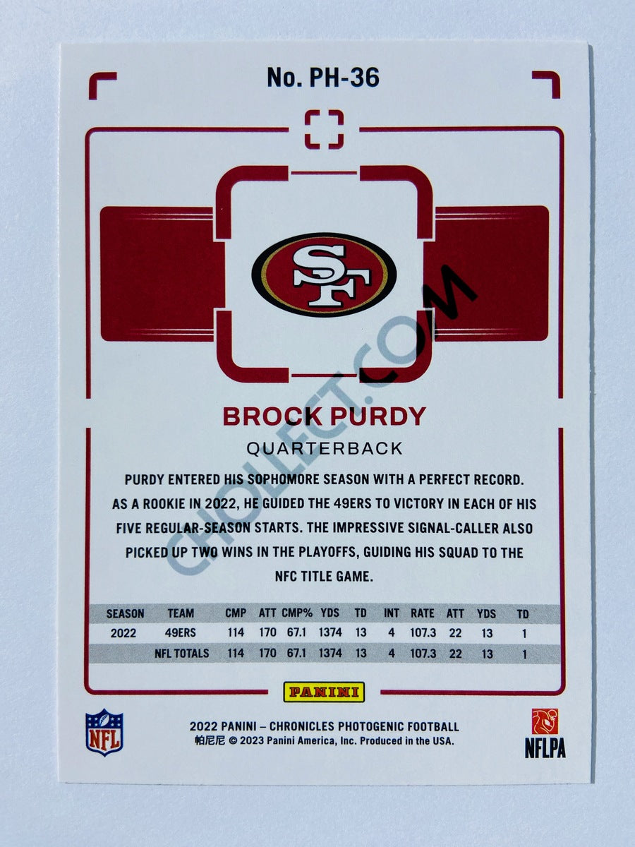 Brock Purdy - San Francisco 49ers 2022 Panini Chronicles Photogenic RC Rookie #PH-36